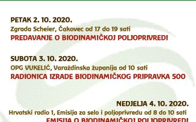 VIKEND PRAKTIČNE BIODINAMIKE – JESEN 2020