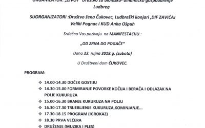 Pozivnica za manifestaciju “OD ZRNA DO POGAČE”