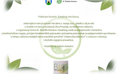 Radionica i edukacija – Gradski vrtovi Zagreb, Borovje-Savica