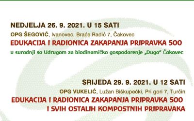 Poziv na vikend praktične biodinamike, jesen 2021.