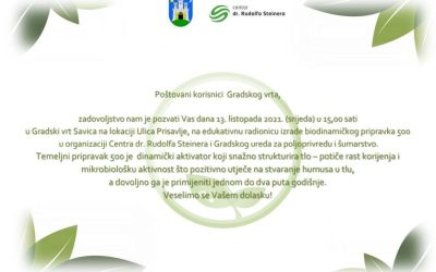 Edukativna radionica – Gradski vrtovi Zagreb, Borovje Savica